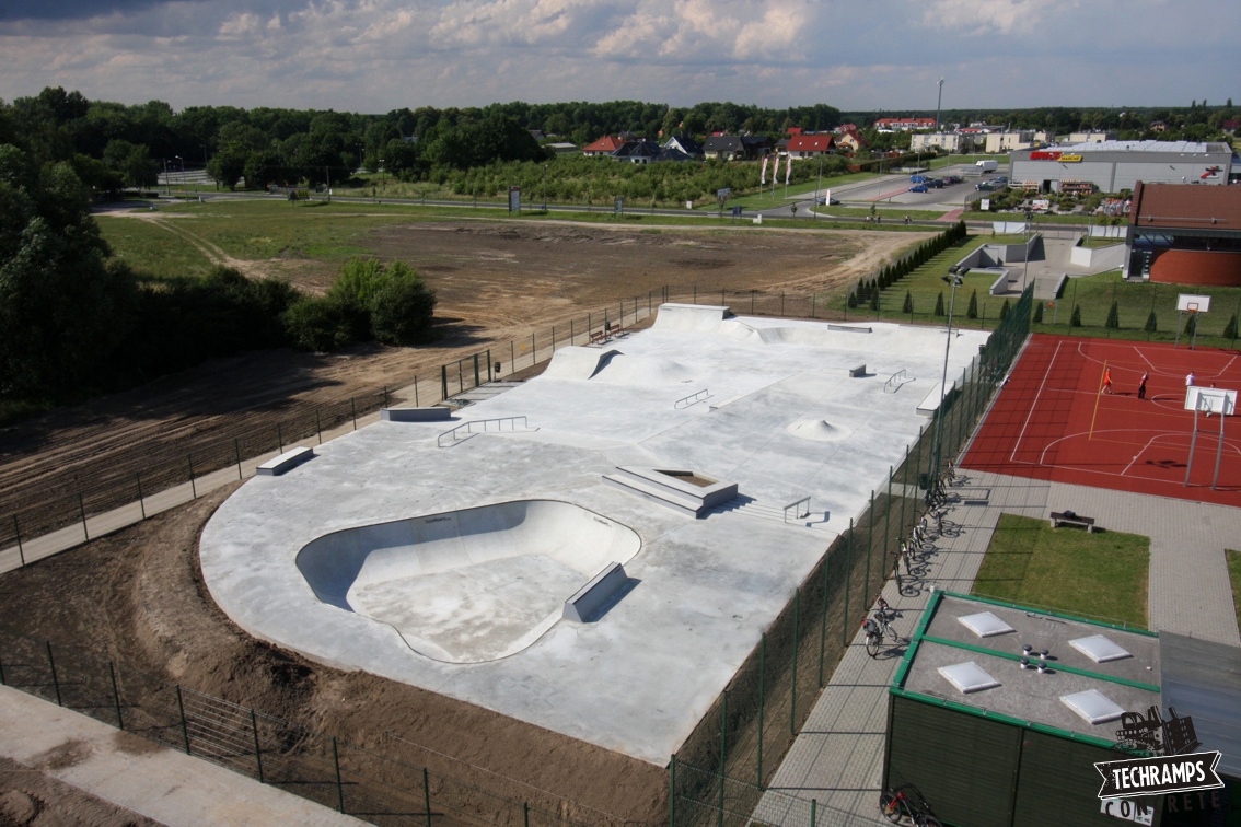 Skatepark wykonany metodą torkretowania - przykład