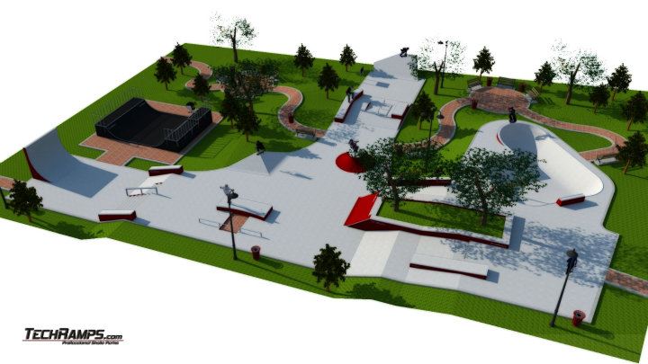 Skateplaza Mistrzejowice - wizualizacja 